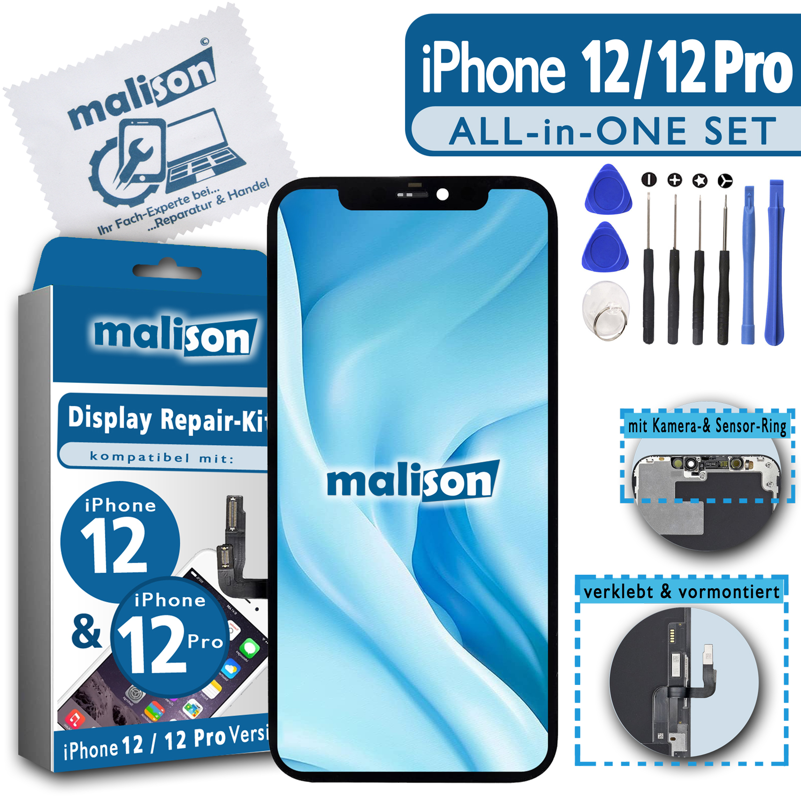 Display für iPhone 12 / iPhone 12 Pro (verschiedene Qualitäten zur Auswahl)