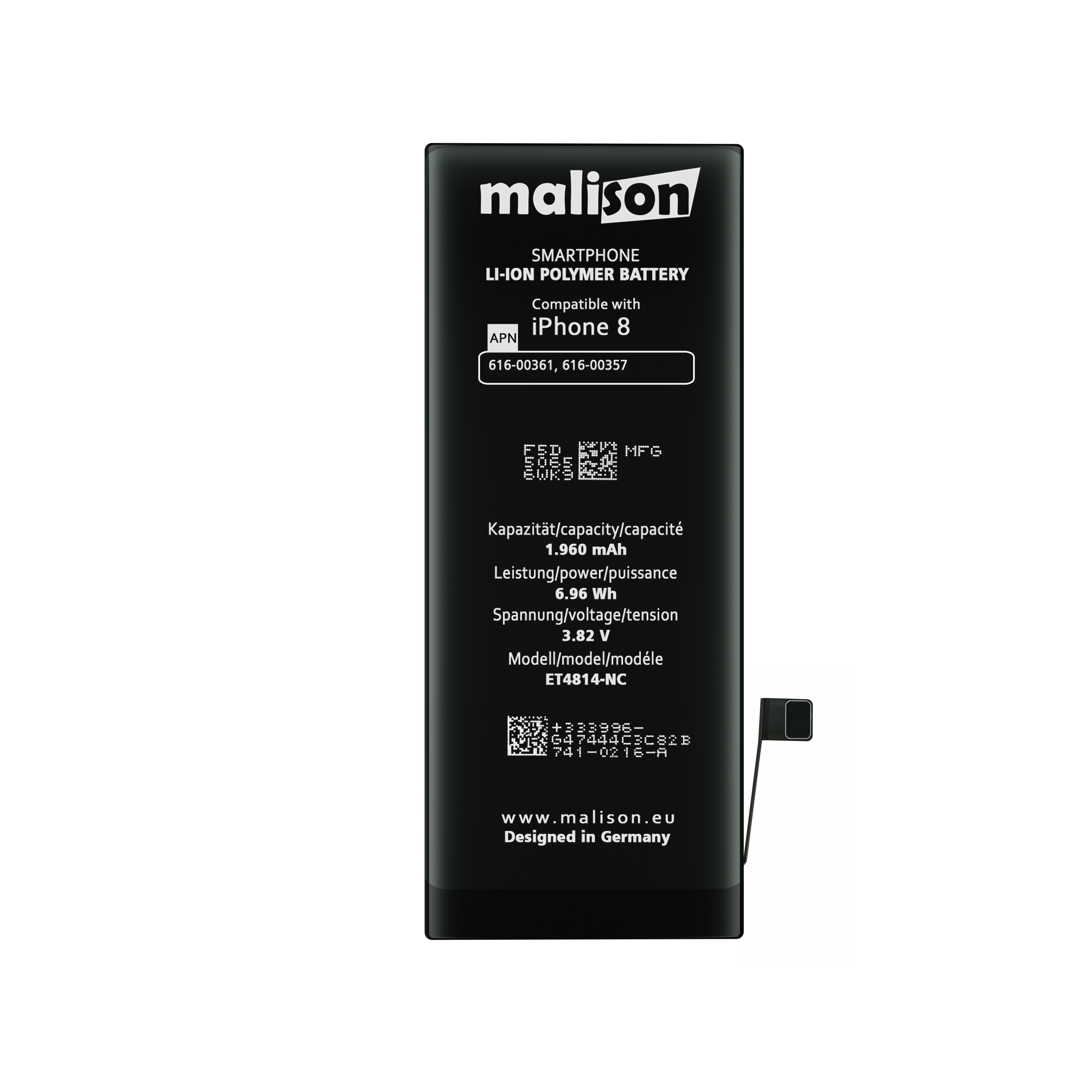 Ersatzakku für iPhone 8 in Basic-Qualität 1821mAh