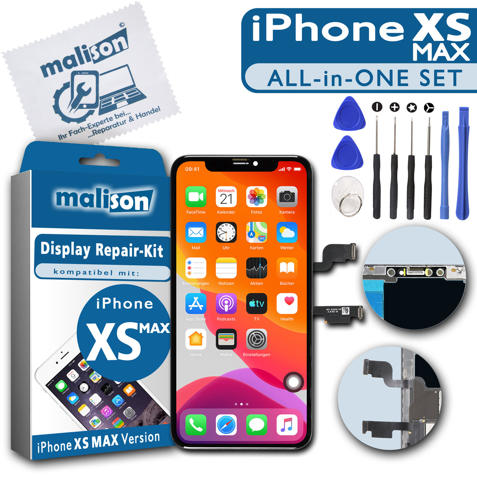 Display für iPhone XS Max (verschiedene Qualitäten zur Auswahl)
