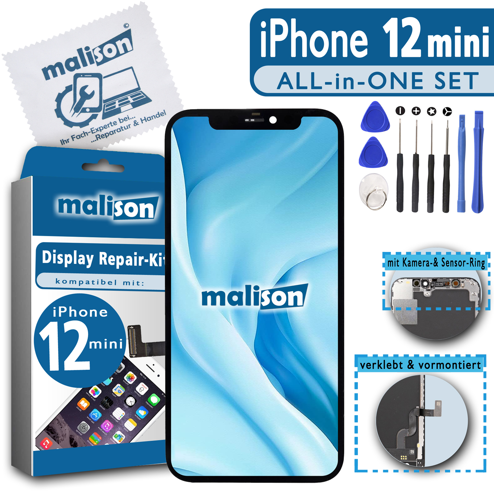 Display für iPhone 12 Mini (verschiedene Qualitäten zur Auswahl)