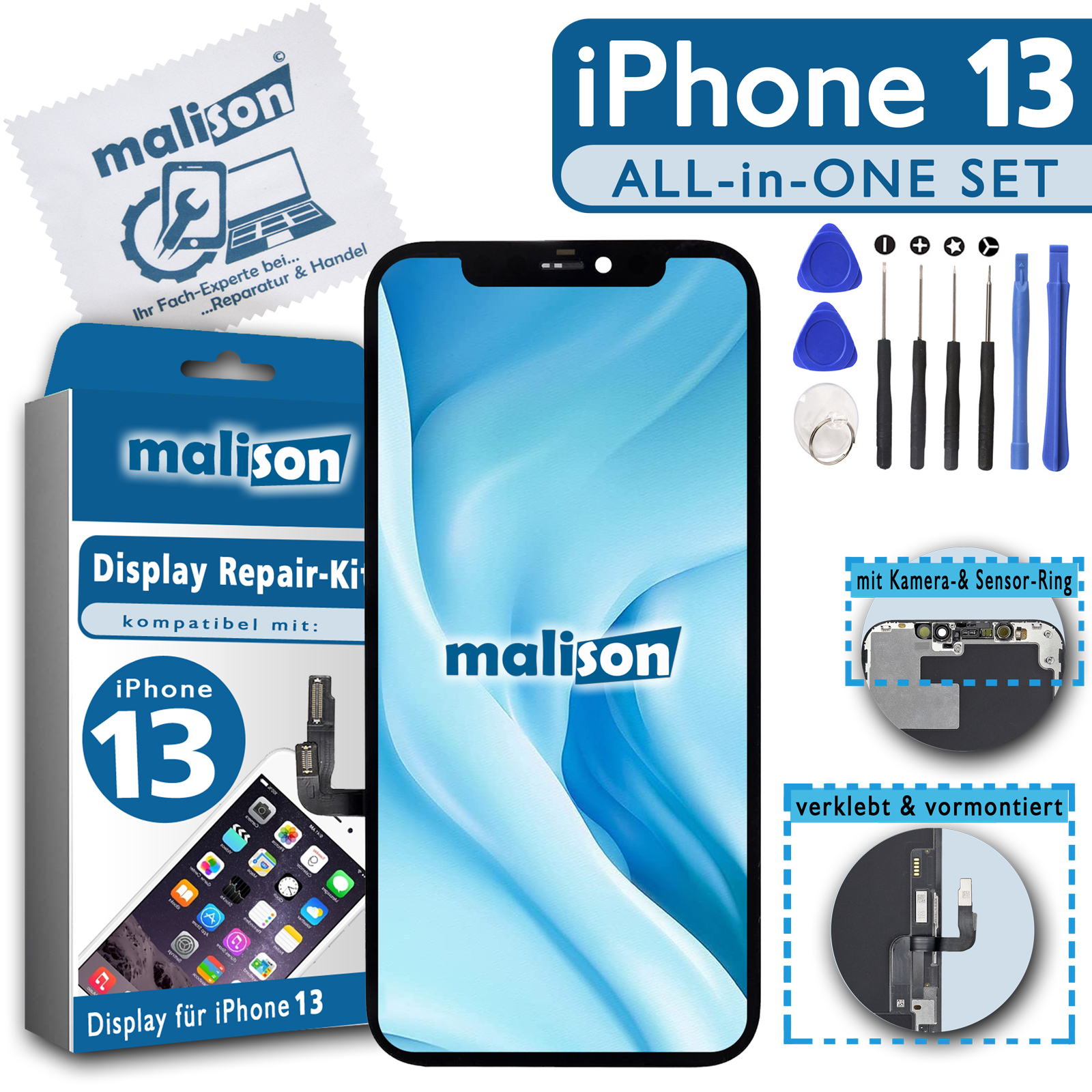 Display für iPhone 13 (verschiedene Qualitäten zur Auswahl)