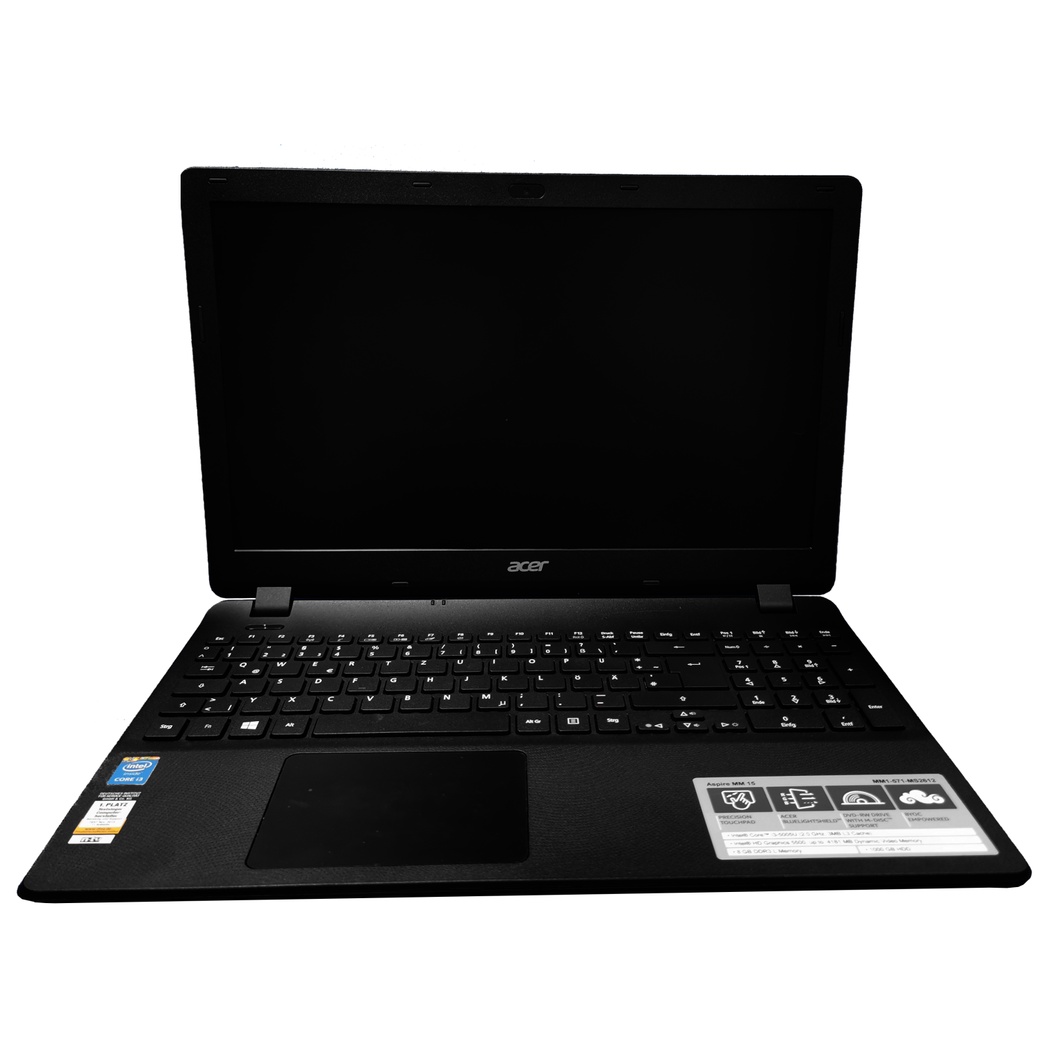 Acer Aspire MM15 15,6" / i3-5005U / 8GB RAM / 1000GB HDD / HD Graphics 5500