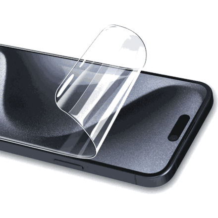 malison Panzer-Protect Schutzfolie beim Anlegen auf ein Smartphone-Display