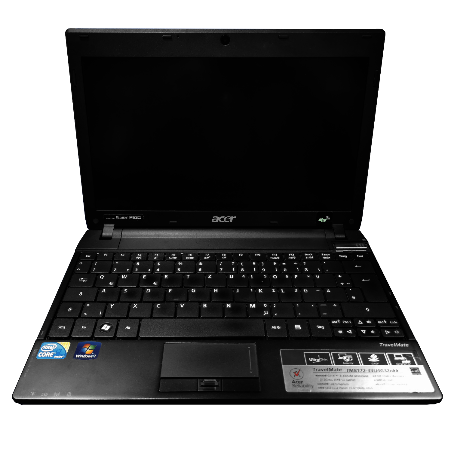 Acer Travelmate TN8172 11,6" / i3-330M / 4GB RAM / 300GB HDD / HD Graphics