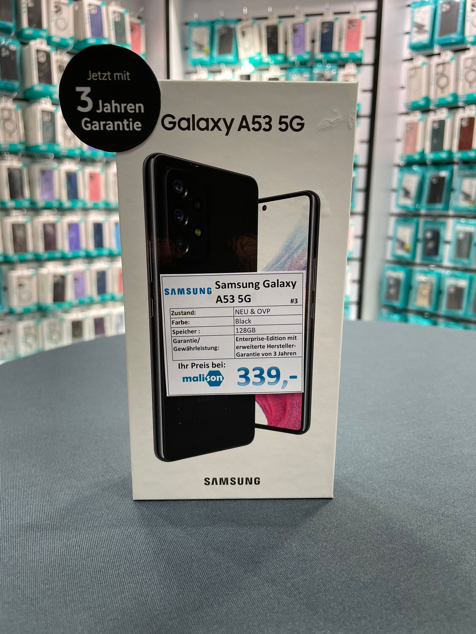 Samsung Galaxy A53 5G | Enterprise-Edition mit 3 Jahren Garantie | Titanium Black | 128GB | NEU, versiegelt